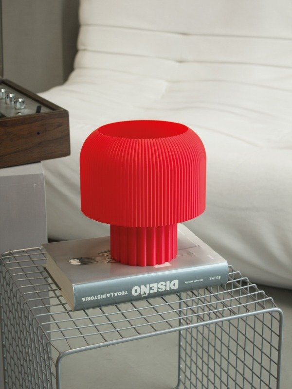 Producto - Lámpara Velador Hongo - Roja - 1