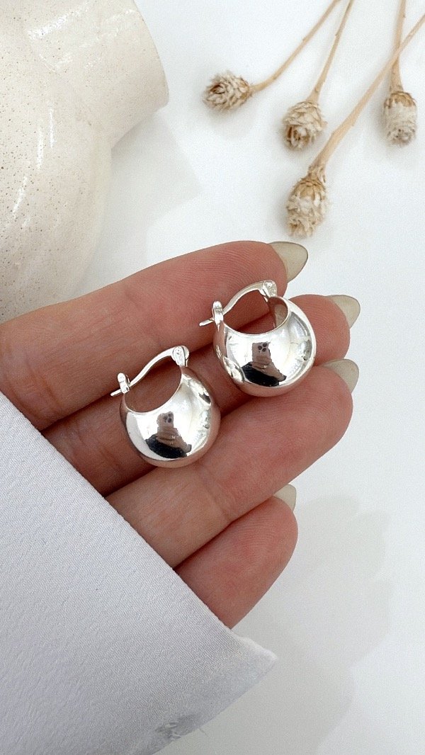 Producto - Argollas carteras bol 2cm ACERO BLANCO