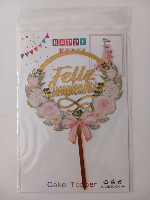 Producto - Cake Topper Acrílico Estampado "FC" M02