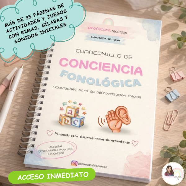 Producto - Conciencia fonológica - Cuadernillo imprimible / Alfabetización inicial