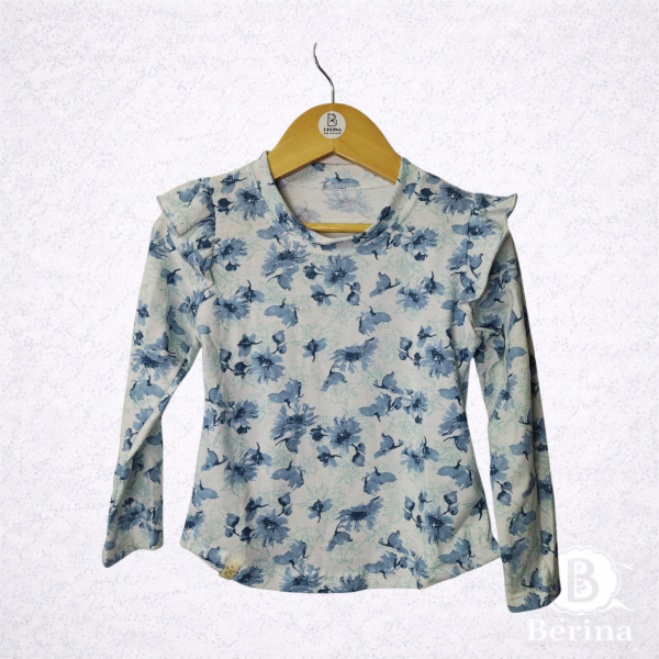 Producto - Remera manga larga Flores con Volados