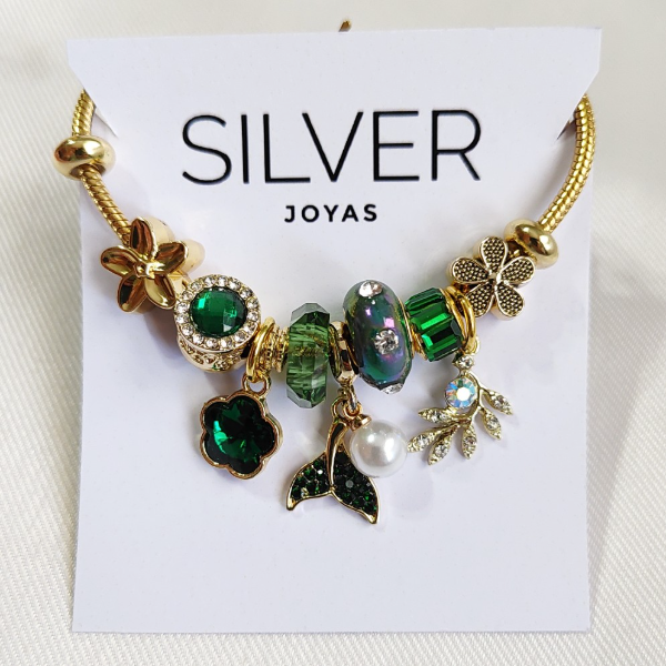 Producto - Pulsera Charms Dijes Verdes AD