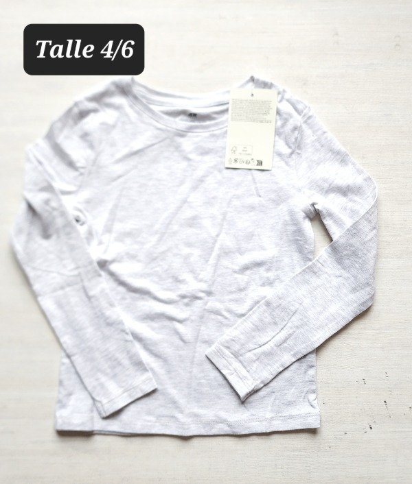 Producto - Remera manga larga HyM talle 4/6 blanca