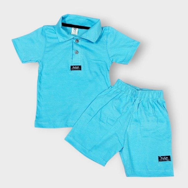 Producto - Conjunto chomba bebe celeste T2