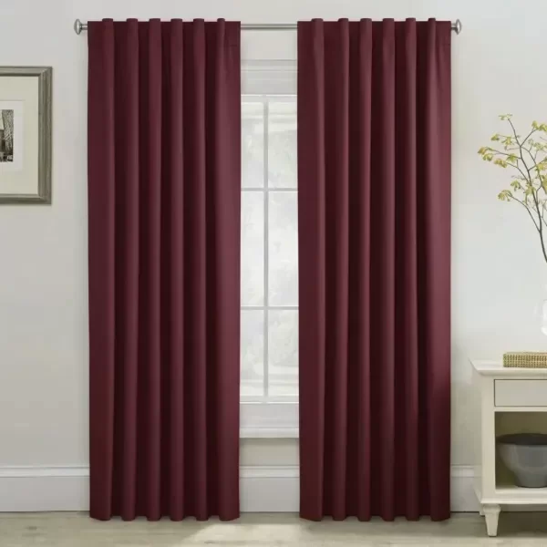 Producto - Cortina Blackout Textil 2 Paños 1,40 X 2,20 BORDO - 0