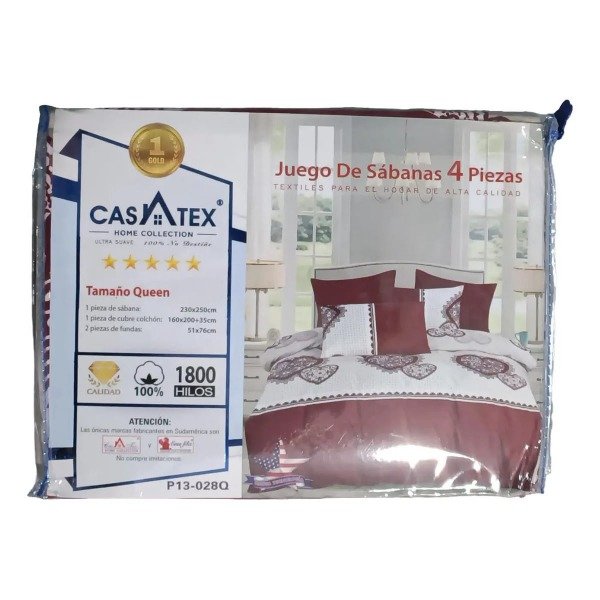 Producto - Juego De Sabanas Casatex 2 Plazas Y Media Queen R - 1