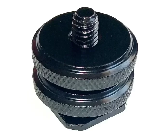 Producto - Adaptador Tornillo 1/4 Zapata Flash Doble Tuerca Foto Video - 1