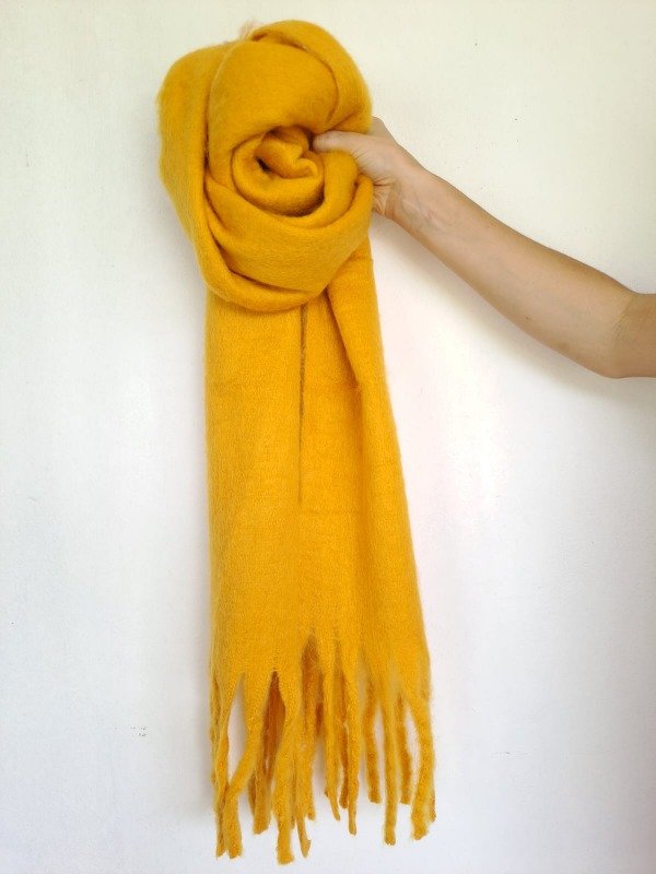 Producto - NL29 Mantón Nube Amarillo Curcuma