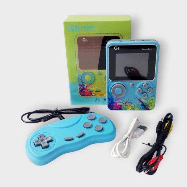Producto - Consola Portatil G5 con Joystick Celeste