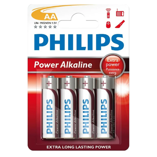 Producto - Pilas AA Alcalinas Philips x4