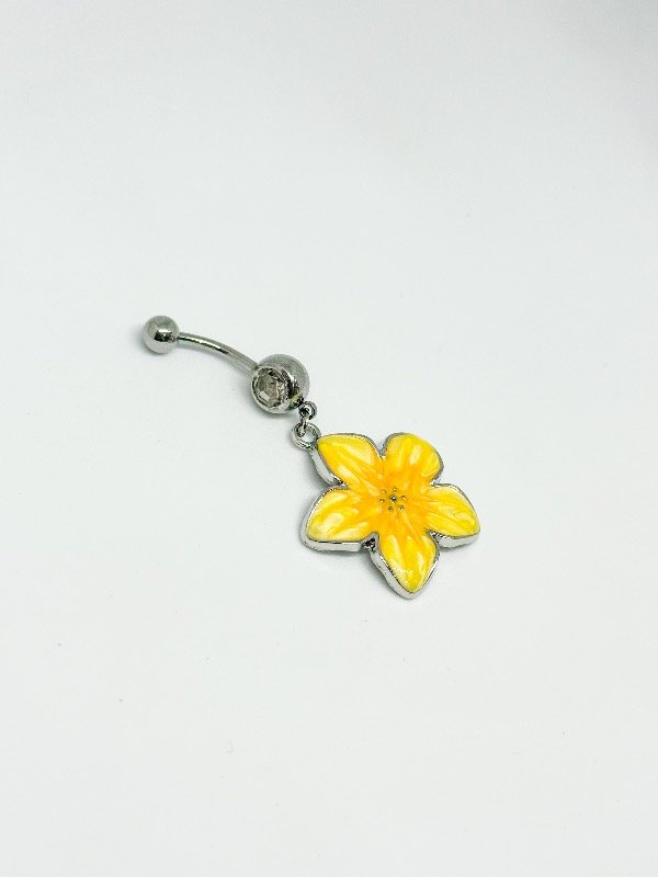 Producto - Piercing de ombligo acero quirúrgico con dije acerado m9