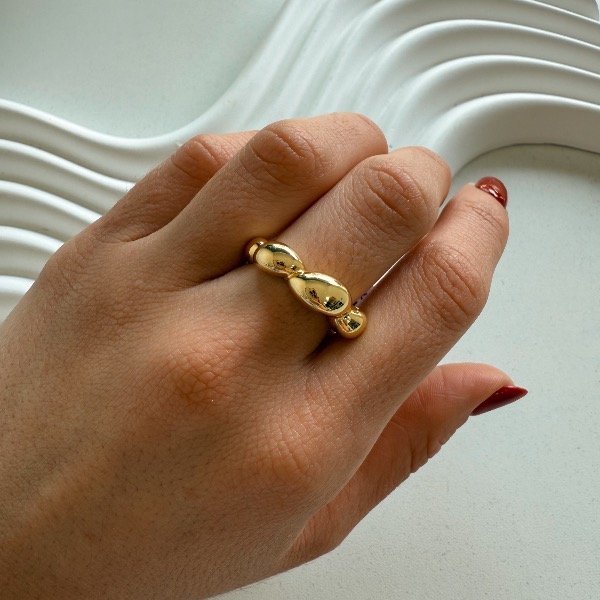 Producto - Anillo chunky PETRA dorado