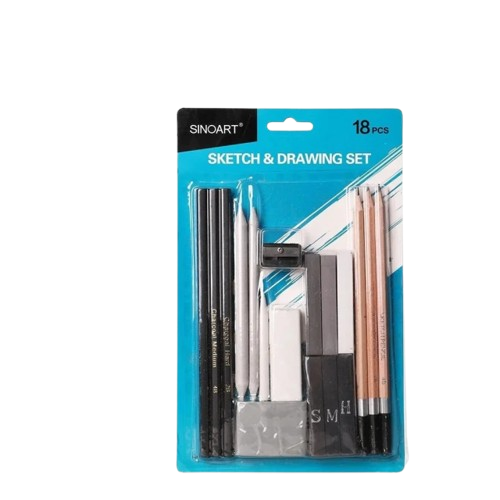 Producto - Set de Dibujo y Boceto Sinoart  Sketch y Drawing 18 Piezas