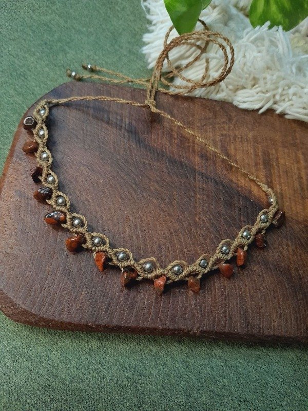 Producto - Choker Amelí - Jaspe Rojo - 0