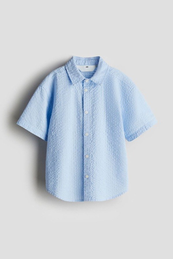 Producto - Camisa HyM celeste manga corta