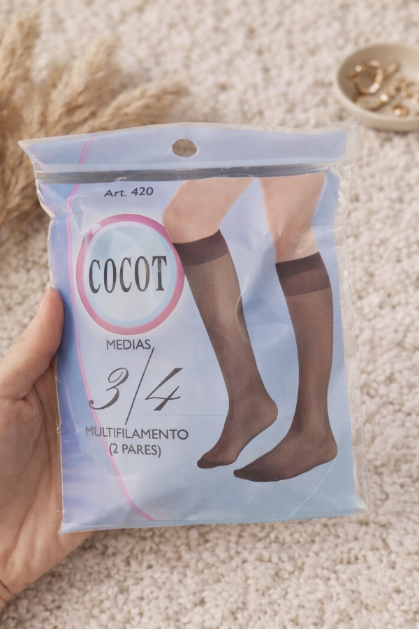 Producto - Medias 3/4 Multifilamento Cocot (24 Pares) art 420