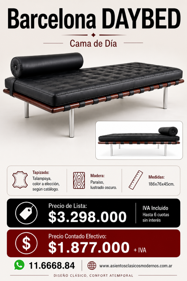 Producto - Camastro BARCELONA, Cama De Día (DAYBED), Tapizado Talampaya!!