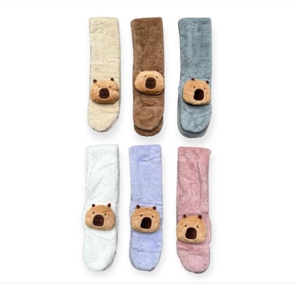 Producto - Bufandas niños (celeste osc y marrón) (8000ef)