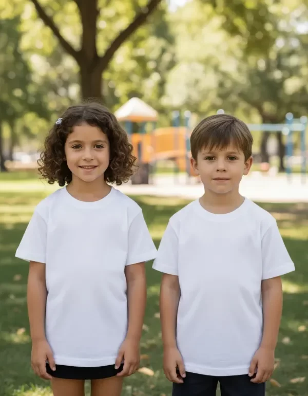 Producto - Remera blanca lisa colegial Premium