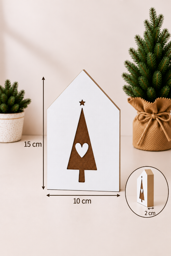 Producto - Casitas decorativas navideñas color blanco - 4