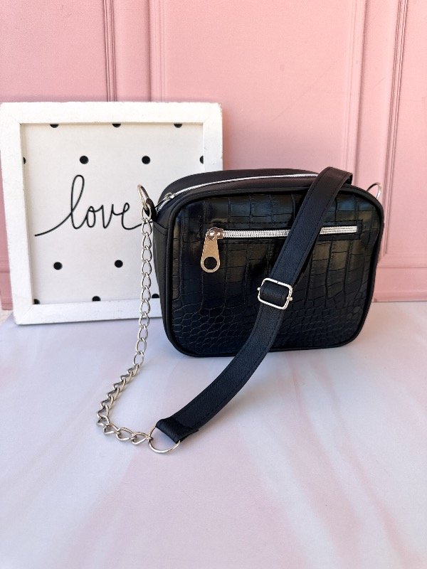 Producto - Bandolera crocco opaco cadenas
