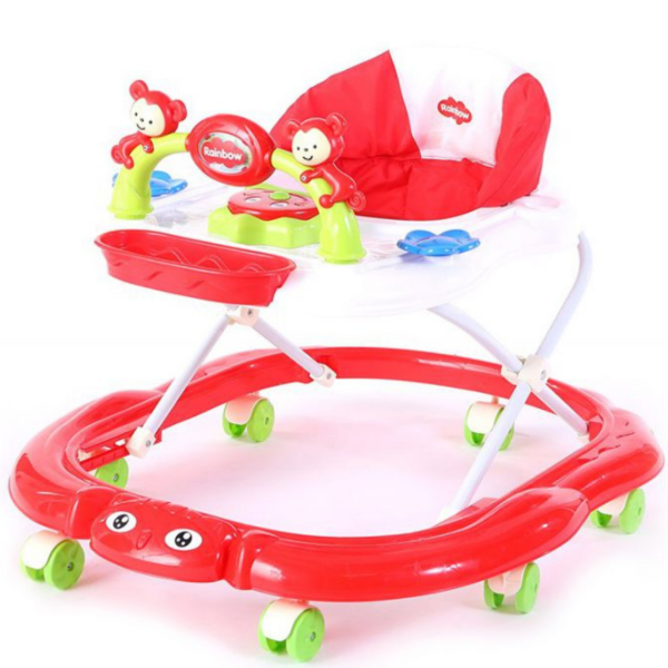 Producto - ANDADOR PARA BEBÉ MUSICAL MONITO ROJO RAINBOW