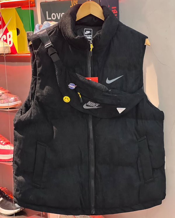 Producto - Chaleco Nike Corderoy Negro (Con Riñonera)
