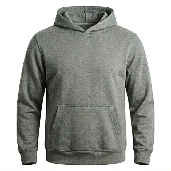 Producto - Buzo Liso con Capucha Gris