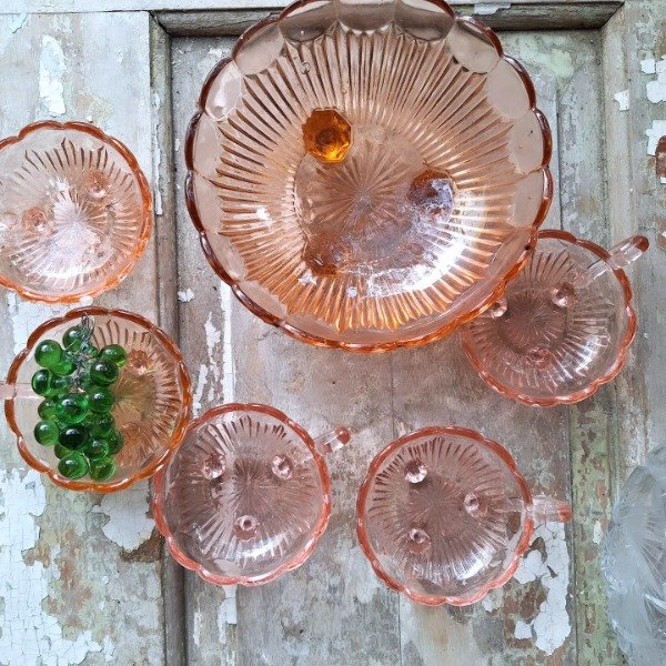 Producto - Juego de bowl y compoteras francesasrosas