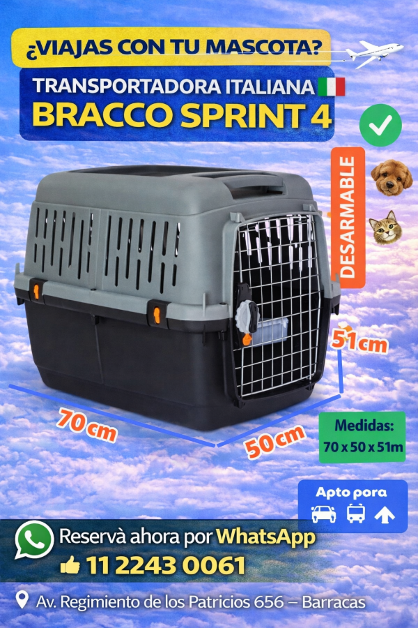 Producto - Transportadora Italiana Bracco Sprint 4 - apto avion