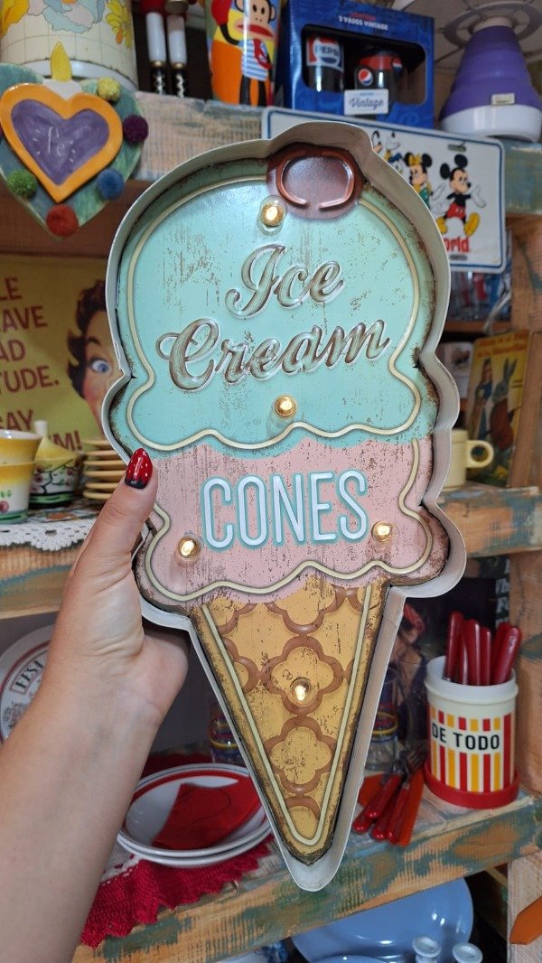 Producto - CARTEL LUZ CHAPA HELADO