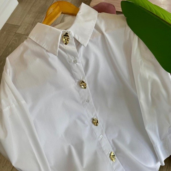 Producto - Camisa de poplin con prendedor rombo 7722 - 1