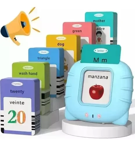 Producto - Tarjetas didácticas con sonido ingles/español con carga usb