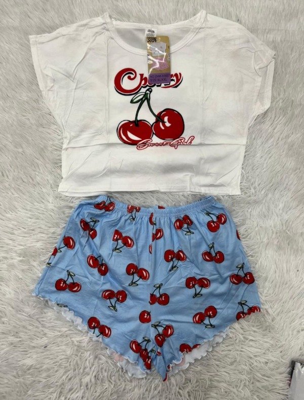 Producto - PIJAMA LILA - CON MANGAS ESTAMPADO
