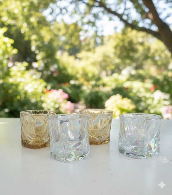 Producto - Vaso irregular tornasolado