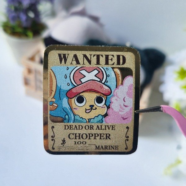 Producto - Sticker Vinilo Dorado - Chopper Wanted