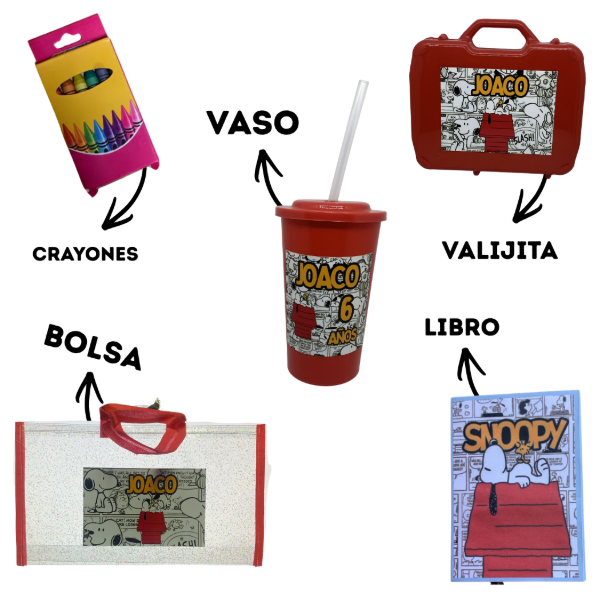 Producto - Combo Vaso Sorbito + Valija + Bolsa XL Personalizado + Kit para Colorear - 0