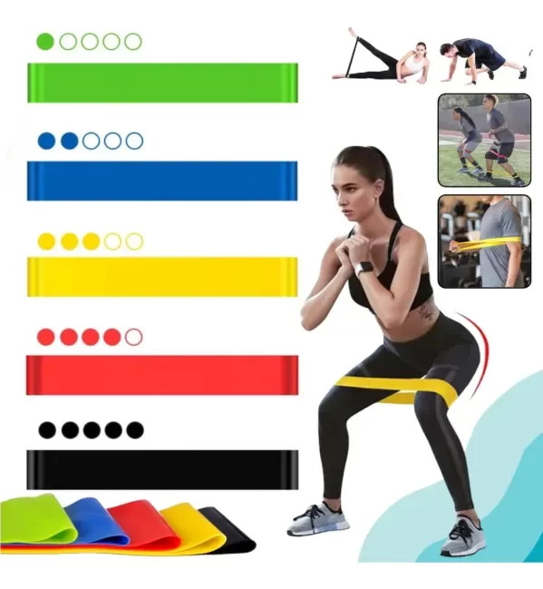 Producto - Kit De 5 Bandas Elasticas Isometricas Pro Fitness Ejercicio