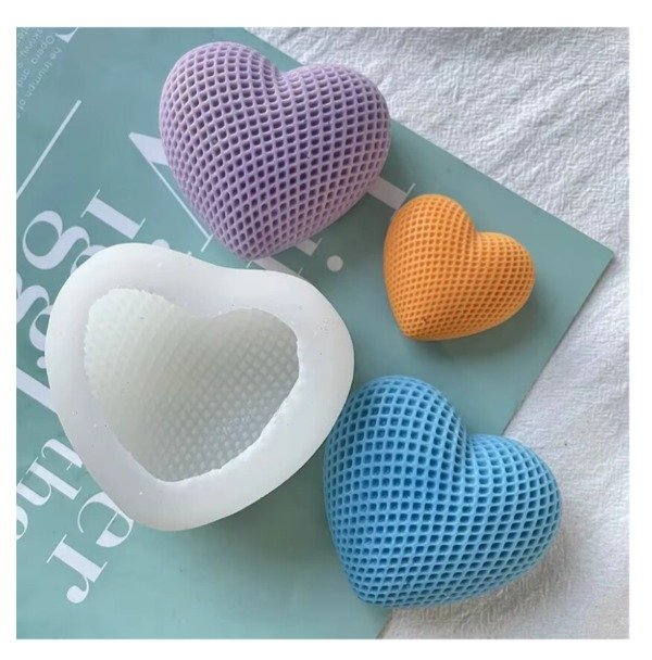 Producto - Molde corazón con textura de malla