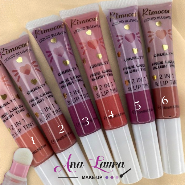 Producto - Rubores y labiales con esponjita Rimococo