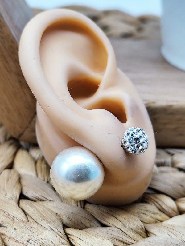 Producto - Aros Dior Doble Perla y Bola de Fuego - 2