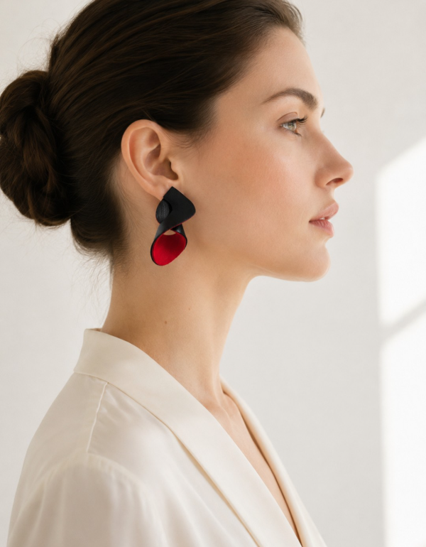 Producto - Aros Mariposa Negro+Rojo - 3