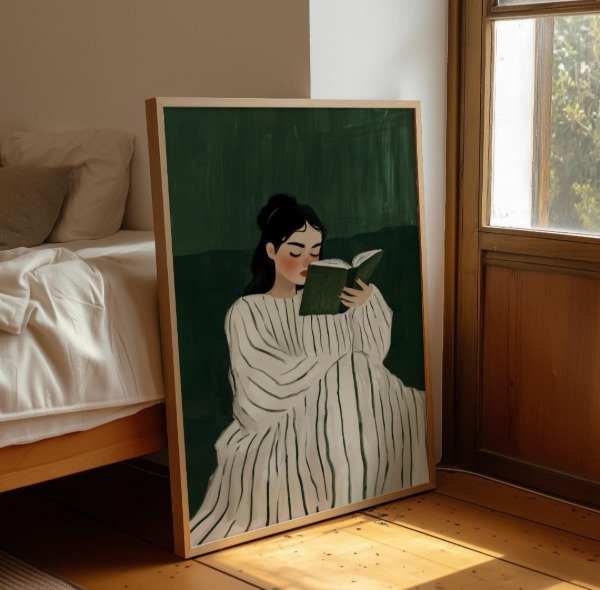 Producto - Cuadro mujer leyendo