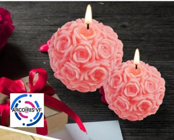 Producto - Molde esfera de rosas pequeña 50mm