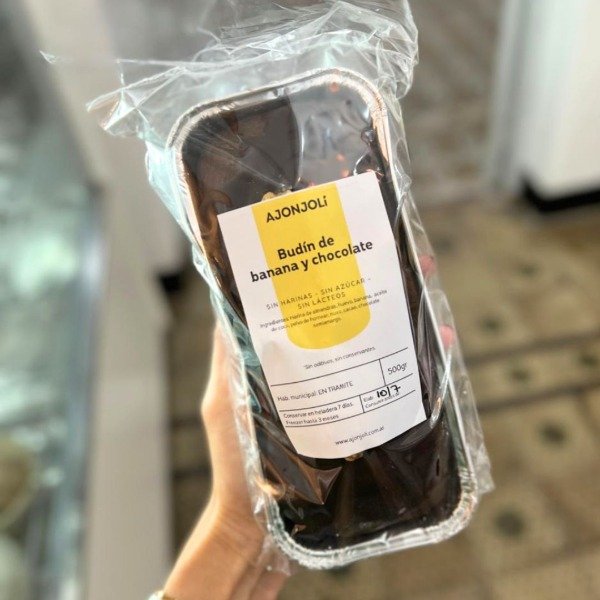 Producto - Budín - AJONJOLÍ -  con harina de almendra, banana y chocolate