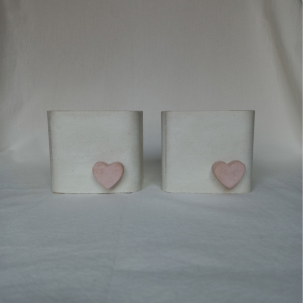 Producto - Combo x 2 Maceta Corazón Rosa #8 - 1