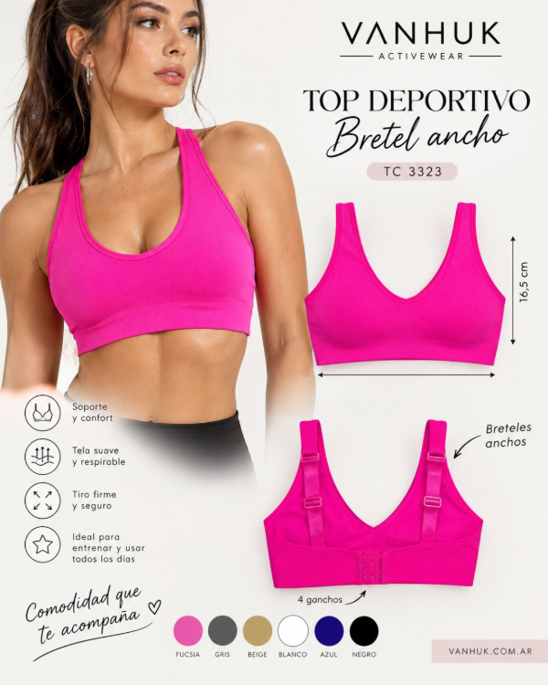 Producto - Top deportivo  bretel ancho  TC 3323 - 4