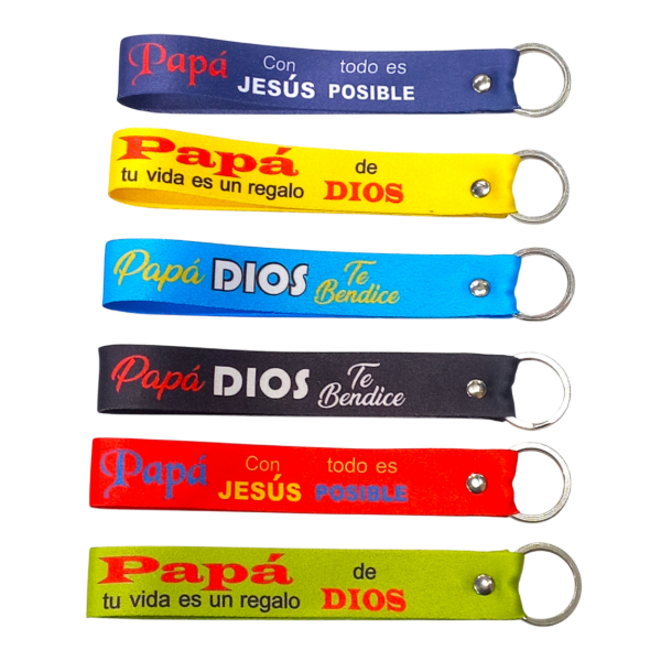 Producto - PROMO PAPÁ Llavero Cinta Corta Con Arandela (PACK X6 UNIDADES)