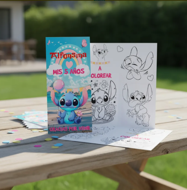 Producto - Tríptico Imprimible Juegos Souvenirs Stitch