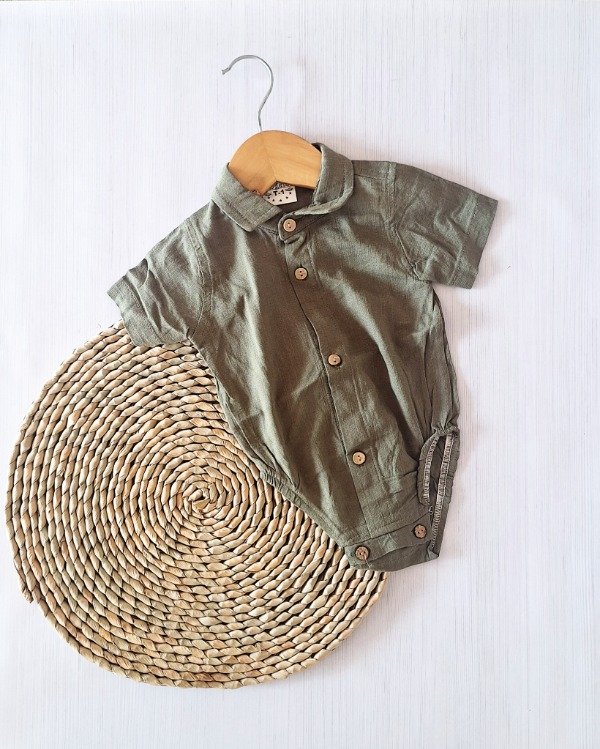Producto - Body Camisa Lino Verde